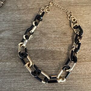 Chico's Black and Gold Link Necklace